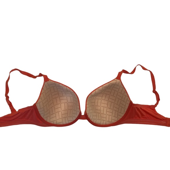 Victorias Secret Underwire Uplift Semi Demi Bra 36DD (E) in Pretty Orange Color - Picture 4 of 7